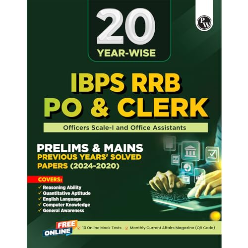 PW 20 Yearwise IBPS RRB PO & Clerk Prelims & Mains Previous Years...