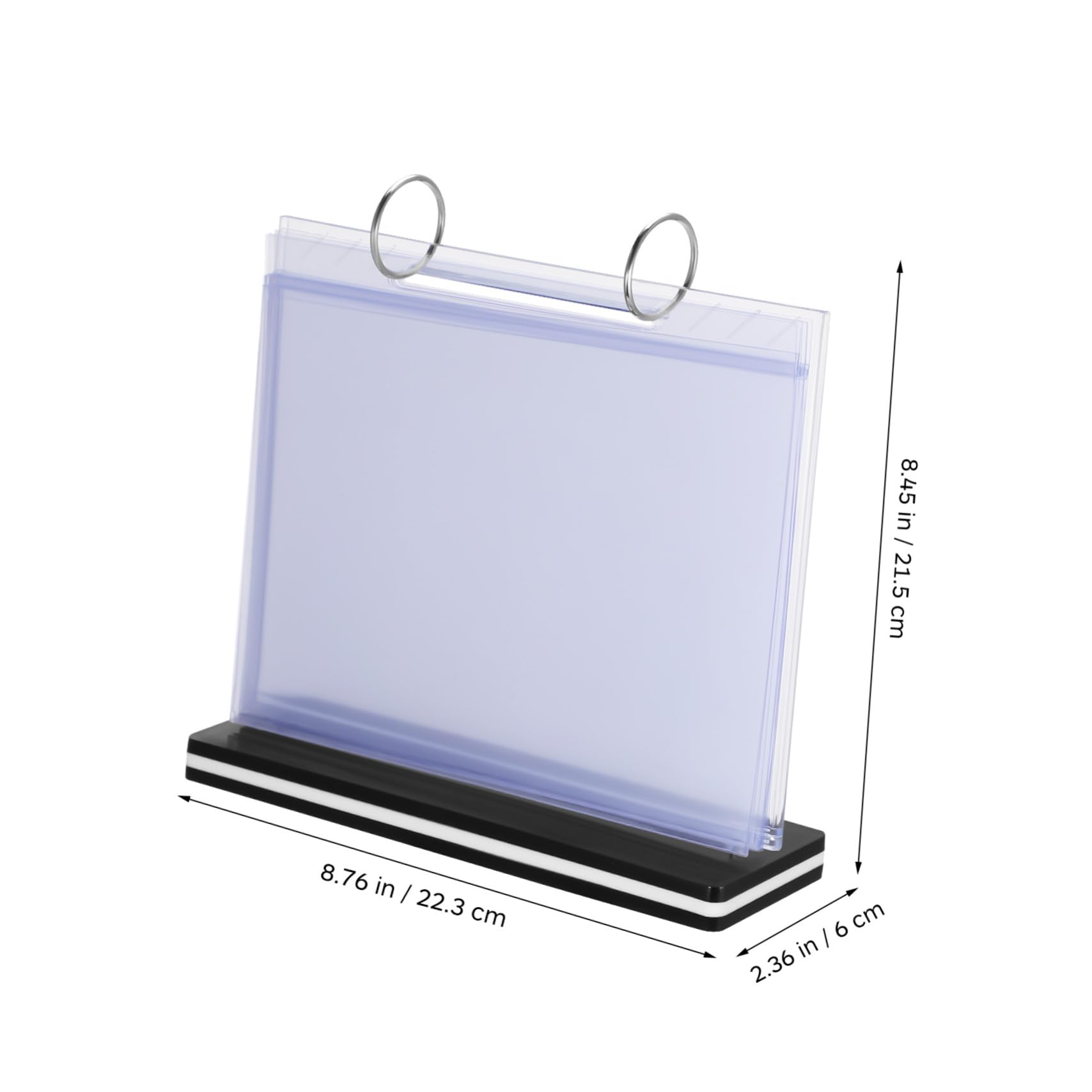 5 Piezas Soporte para Tarjetas Transparente Horizontal Páginas Expositor Resistente para Menús Fotos y Folletos Organizador de Escritorio y Multiusos