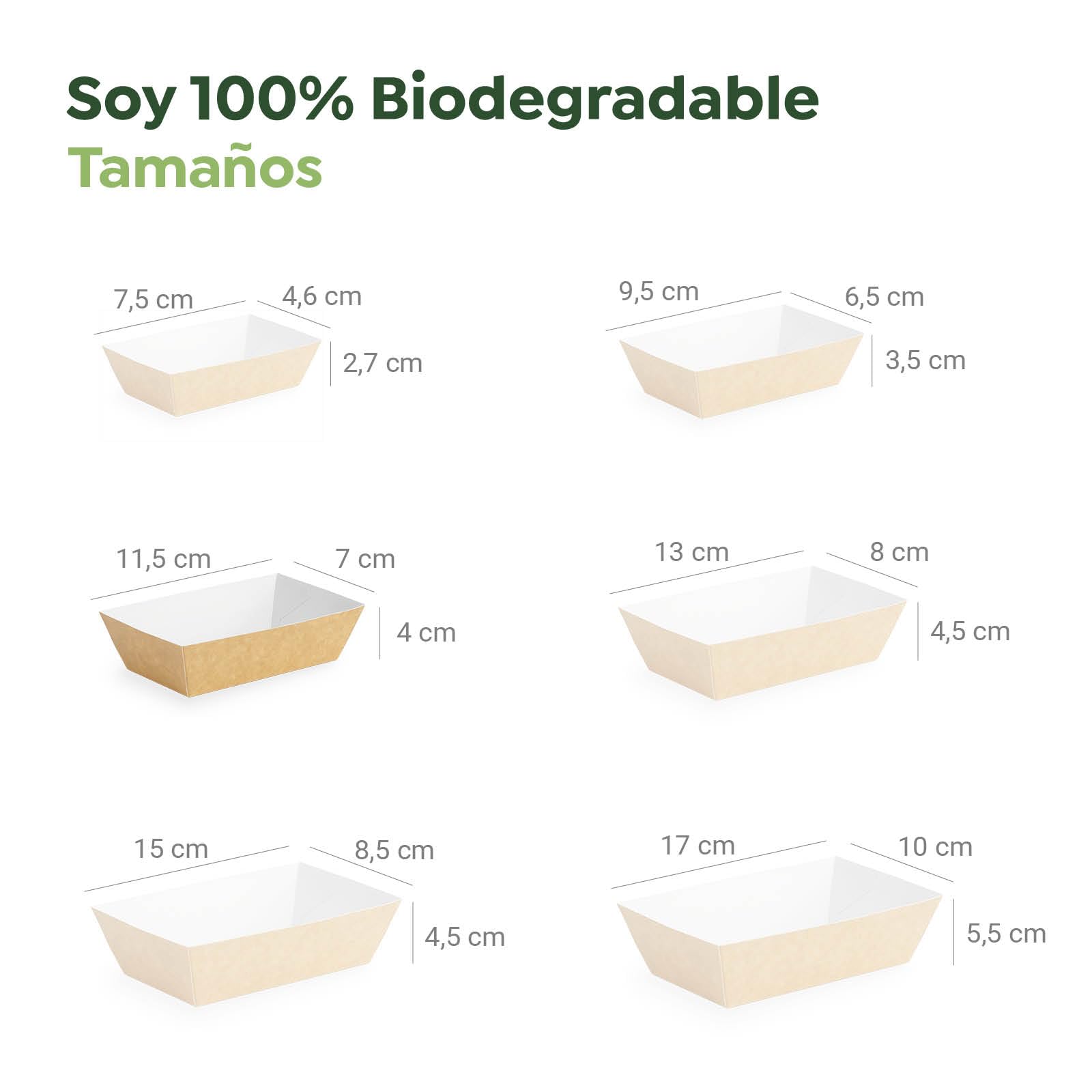 MAXI PRODUCTS - 500 pezzi ciotola in cartone usa e getta - ciotola snack - cibo da asporto - vassoio cartone - pasti caldi e freddi - antipasto monouso -9,5 x 6,5 x 3,5 cm - impilabile
