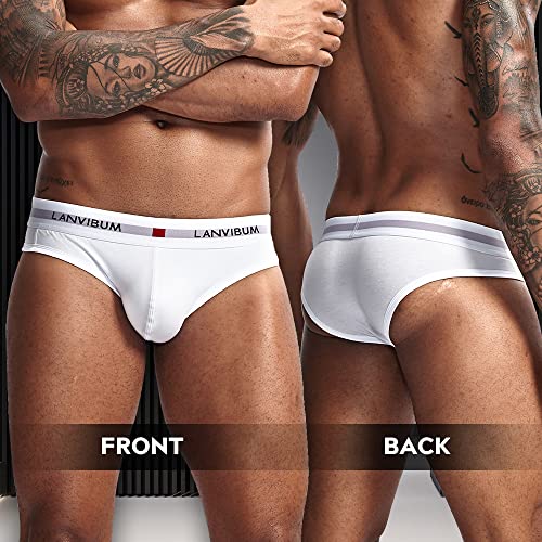 Hoofesan Mens Underwear Briefs Pack Stretch Cotton Low Rise Briefs For Men Wide Waistband Multipack #TOP3