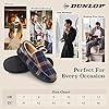 DUNLOP Moccasins Slippers Men Loafers Faux Fur Slippers Rubber Sole Memory Foam House Slippers Indoor Shoes Gifts For Men (Navy Mustard, 10 UK) #5