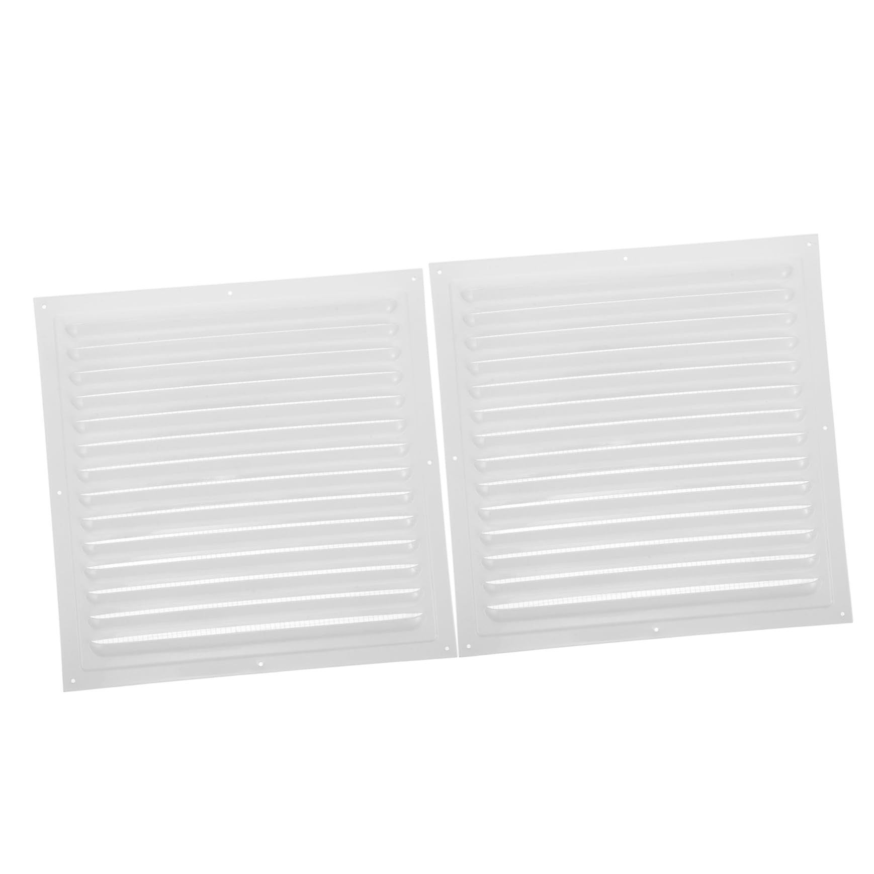 Griglia di Sfiato a Parete in Lega di Alluminio 300x300 2 Pezzi | Pareti Esterne, Design a Feritoie, Copertura Bianca Struttura a Griglia
