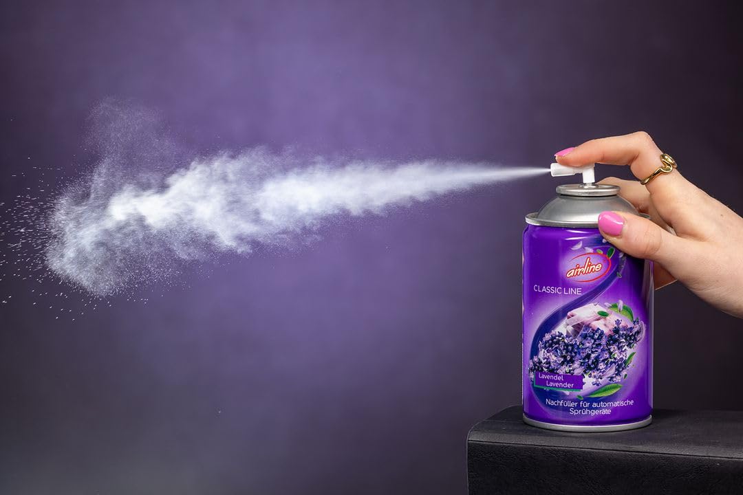 Laro Premium Airline Lavendel Raumduftspray Vorteilspaket 6/12/24/48/96 St Nachfüller für automatische Duftspender 250ml, Anzahl:96, Duft:Lavendel