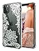 Cutebe Case for iPhone 11 Pro Max, Shockproof Series Hard PC+ TPU Bumper Protective Case for Apple iPhone 11 Pro Max 6.5 Inch Crystal Lace Design