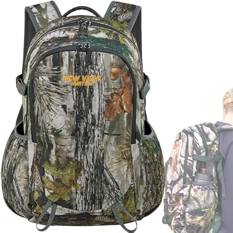 NEW VIEW Hunting Backpack 30L for Kids & Youth, Camo Bag with 11 Pockets, Water Resistant Daypack for Men and Women Cover