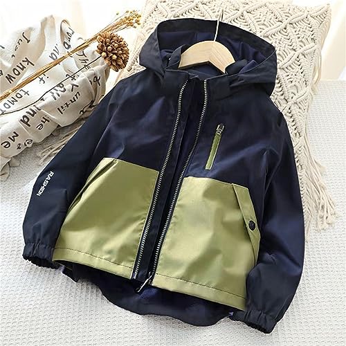 sfdgfhyf Kids Autumn Winter Outwear Boys' Spliced Hardshell Zipper Breathable Outdoor Children's Coat For 3 To 9 Years4