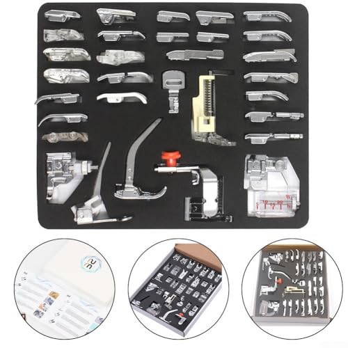 Juego de 32 Pies de Prensatelas para Máquina de Coser miniatura 5