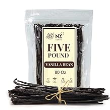 5 Lb. Vanilla Beans Grade A, Premium Whole Vanilla beans Bulk, 6-8 Inches, Gourmet Vanilla Bean Pods for Extract & Baking - NYVanilla