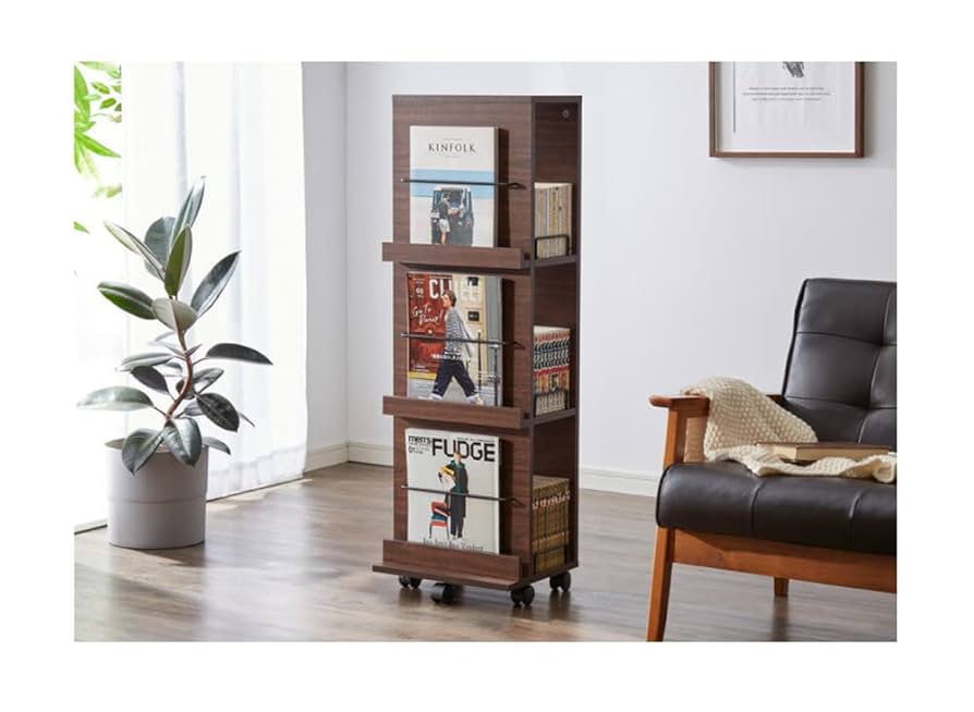 回転式【マガジンラック】大容量！ コミックラック 本棚 収納 スリムラック 本棚 回転式 コミックラック 回転ラック 大容量 漫画 コミック