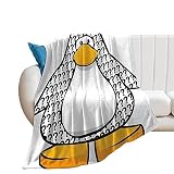 Pingüino-Rey-PNG-Imagen Manta para Sofá Y Mantas De Felpa Suave Y Esponjosa De Felpa Sherpa Y Mantas para Sofá Y Cama 150x200cm