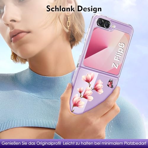 Coque fine Galaxy Z Flip 6 motif fleuri pour préserver son smartphone - 6