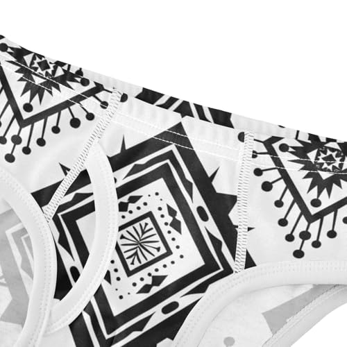 GuoChe Toddler Underwear Boy Cotton Black and White Pattern in Sizes 2T,3T, 4T, 5T, 6Y and 8Y4