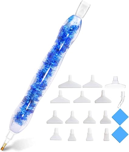 Miniatura 7 de Kit de herramientas de accesorios de pintura artística de diamante para adultos, bolígrafo de taladro de arte de diamante 5D, puntas de lápiz