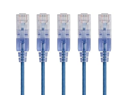 Vista 24 de Monoprice SlimRun Cat6A - Cable de conexión de red Ethernet, Blanco