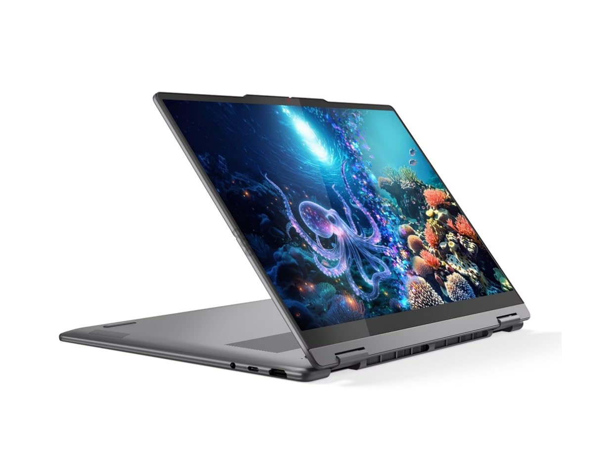 Lenovo Yoga 7 2-in-1 14ILL10 Gen 10 Aura AI KI Notebook Computer 14", Intel Ultra 7 258V, 32GB RAM, 512GB SSD, Intel Arc 140V, 3K 2880 x 1800, Windows 11 Home, Tastatur QWERTZ Deutsch, Luna Grau