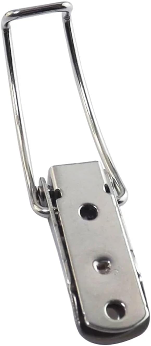 Spring Toggle Latch Car Cabinet Boxes Spring Loaded Latch Catch Stainless Steel Hasp Toolbox Buckle 115A-B 1Pcs(201Stainless SteelA)