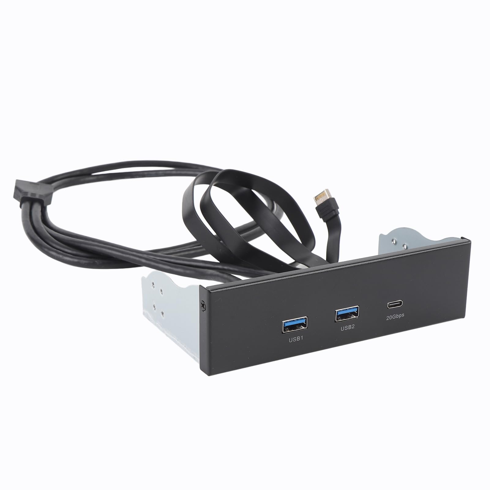 KIMISS Hub del Pannello Frontale USB Gen2x2 con 2 Porte USB A e Type C - Estensione 'unità Ottica da 5,25 Pollici per PC - Trasferimento di Dati Ad Alta velocità da 20 Gbps e compatibilità A 19 Pin