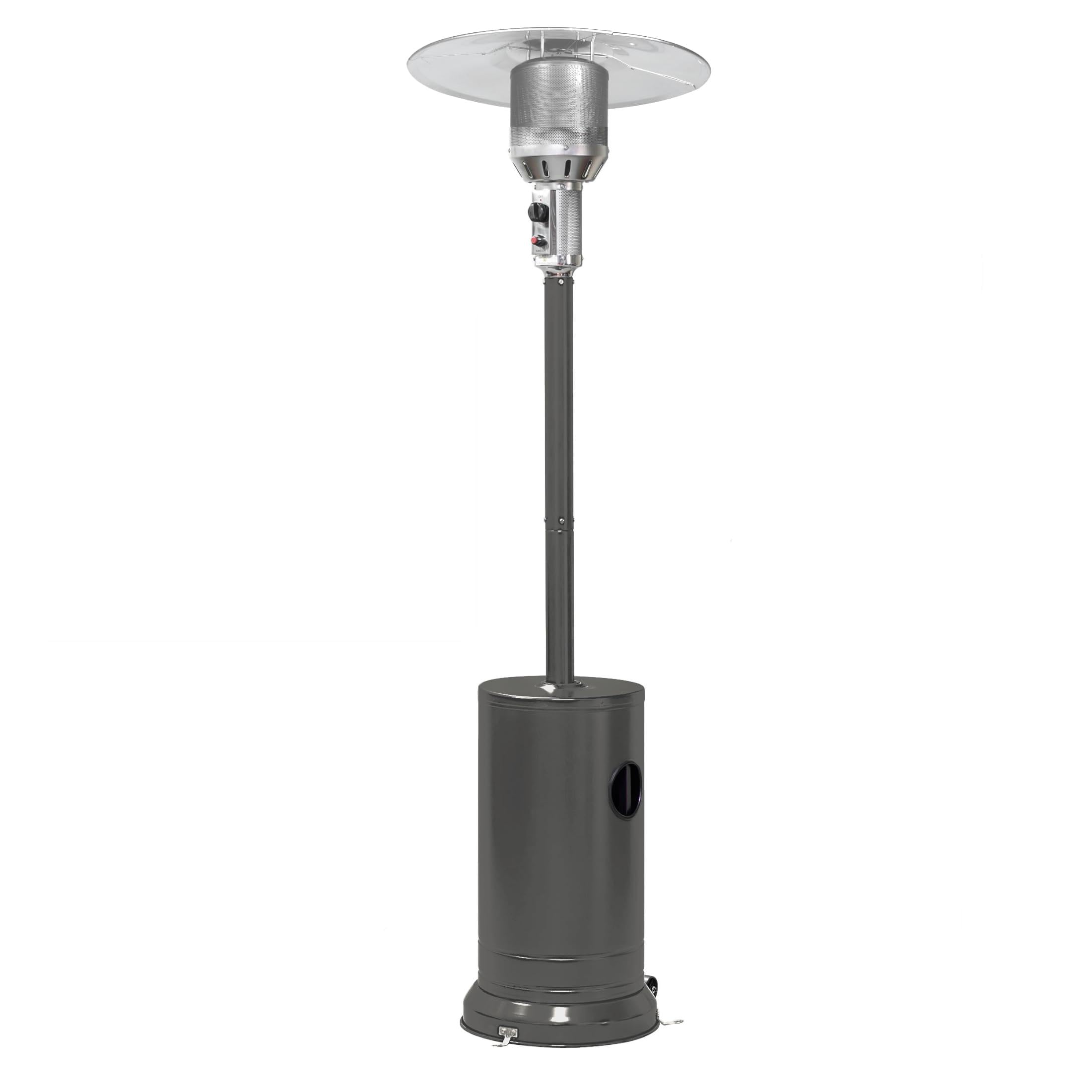 APANA Gas Heizpilz Bellamente Ecoline - Gasheizstrahler 8 kW für Terrasse, Balkon & Garten, sparsam ca. 0,57 kg/h, Strahlungswärme, Rollen, Umkippsicherung & Abschaltautomatik, Anthrazit