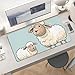 Sheep and Lamb Cartoon Desk Mat Non-Slip Laptop Writing Pad Large Keyboard Mousepad with Rubber Base 23.6