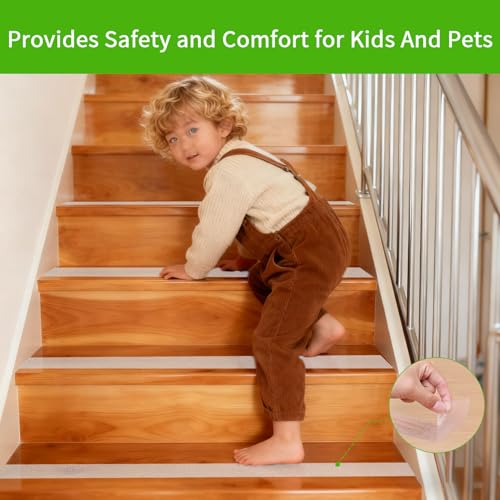 Image of Clear Anti Slip Tape for Stairs & Bathtubs,2 inch x50FT Non-Skid Transparent Grip Tape - Soft PVC Safety Traction for Bare Feet, Pool Decks, Boats, Shower Floors