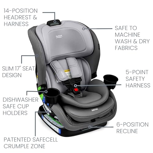 Britax Poplar - Asiento de auto 2 en 1 ClickTight, grafito glaciar