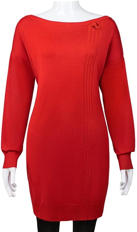 Miniatura 3 de COLSA Disfraz de cosplay para mujer, suéter rojo anime, uniforme de Halloween, conjunto completo con aretes