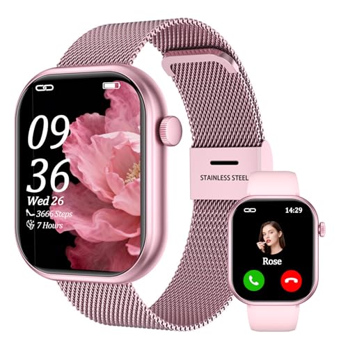 Montre Connectée Femme Homme Adulte, Montre Intelligente avec Appel Téléphonique & SOS, Suivi du Sommeil, 110+ Modes Sportifs, Rappel de Cycle,...