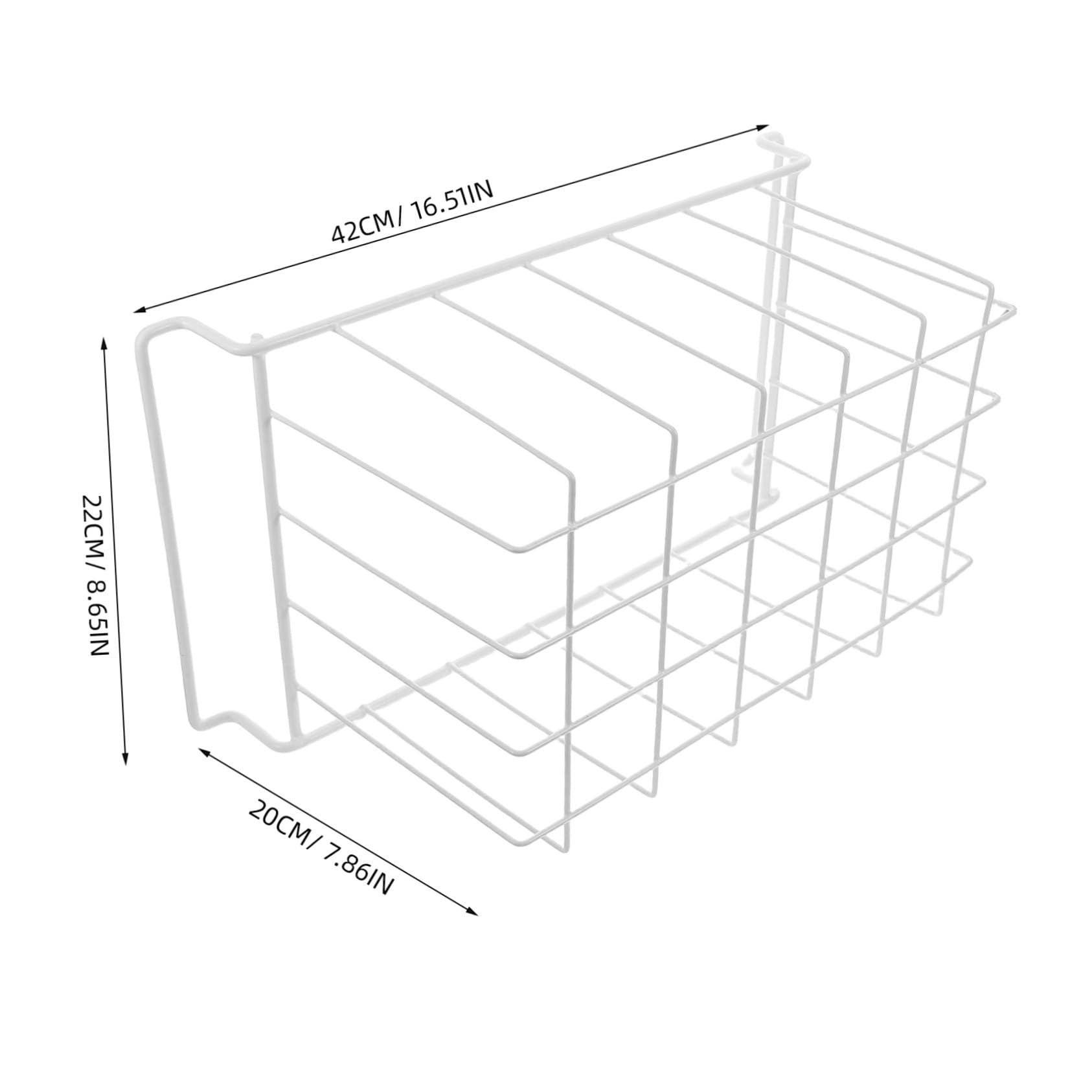 iplusmile Cestas Colgantes para Congelador 3 Piezas 42x22x20 Cm Malla Alambre Resistente Organizador Almacenamiento Refrigerador Congelador Uso Doméstico