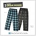 Mad Dog Boys Pajama Pants - Soft Fleece PJ Bottoms for Kids - Buffalo Plaid Lounge Pants, Warm & Comfy Microfleece 2PK Set - Size: 10-12, Blue/Black Plaid