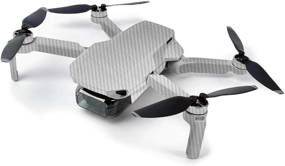 MightySkins Carbon Fiber Skin for DJI Mavic Mini Portable Drone Quadcopter Carbon Fiber Skin - Cold Steel | Protective, Durable Textured Carbon Fiber Finish | Easy to Apply, Remove | Made in The USA