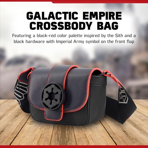 STAR WARS Crossbody Bag, Galactic Empire Mini Handbag with Adjustable Shoulder Strap, Black3