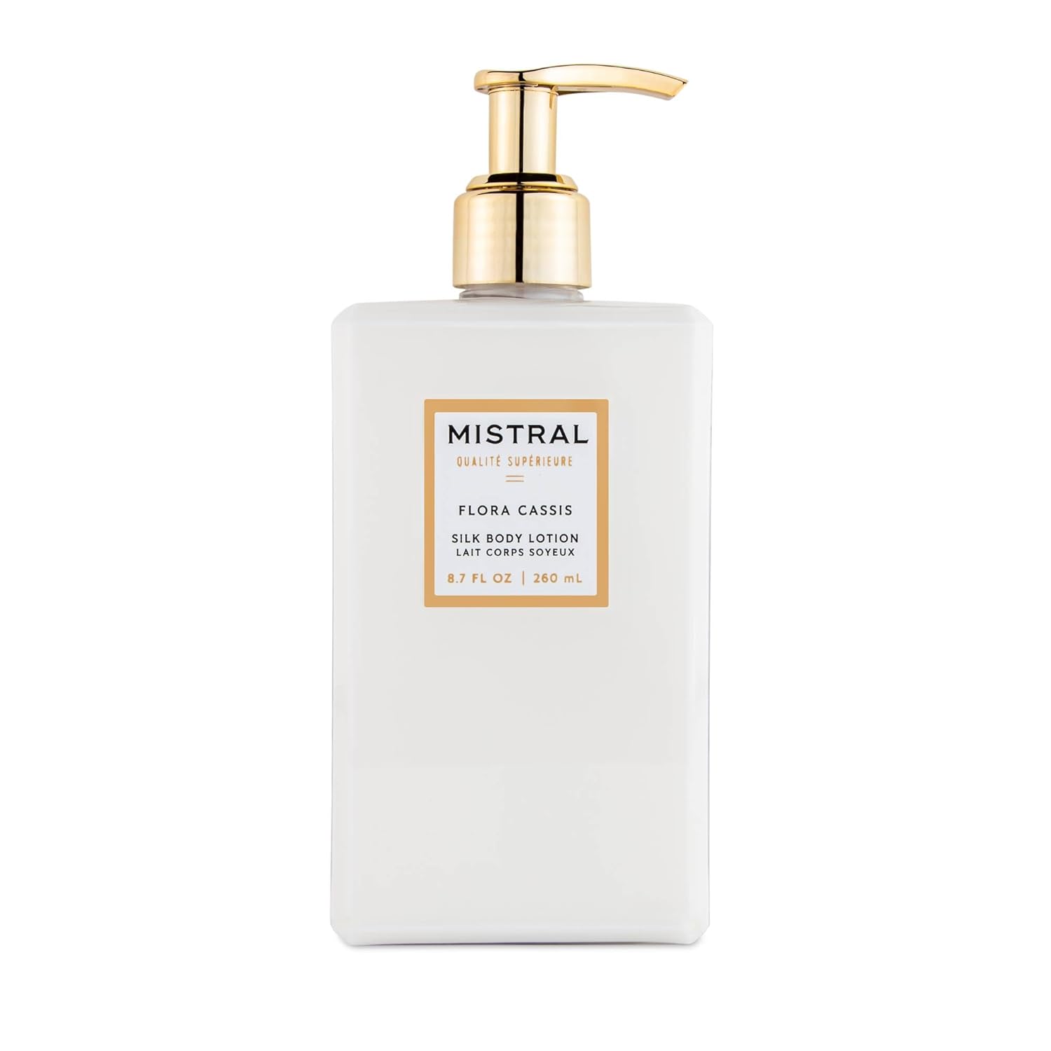 Mistral Flora Cassis Silk Body Lotion for Women – Luxury Moisturizing Body Lotion | Moisturizer with Sweet Almond Oil & Organic Linseed Oil | Natural, Non-Greasy, Paraben-Free, Clean | 8.7 fl oz