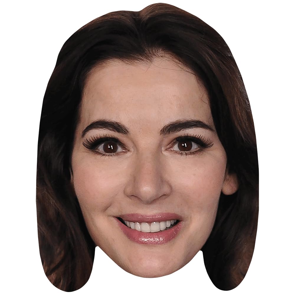 Celebrity Cutouts Lifelike Nigella Lawson (Hair Down) Celebrity Mask, Flat Card Face, Fancy Dress Mask