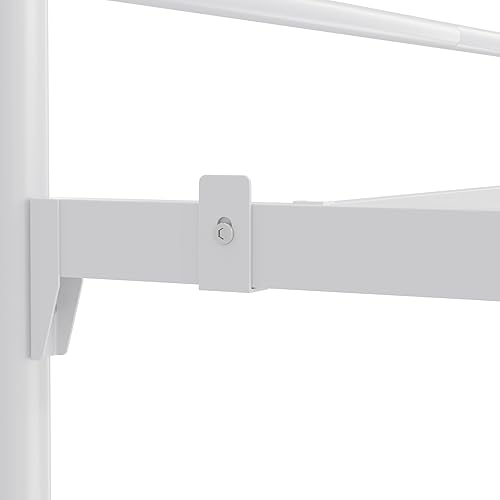 Miniatura 70 de Topeakmart Base de cama clásica de metal de 13 pulgadas con cabecero, base de colchón, plataforma de cama, base de cama con listones, tamaño Negro