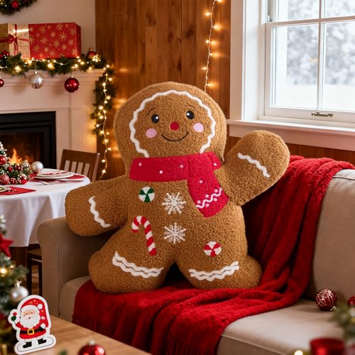 Lanpn Lebkuchenmann Weihnachtskissen, Lebkuchen Weihnachts Kissen...