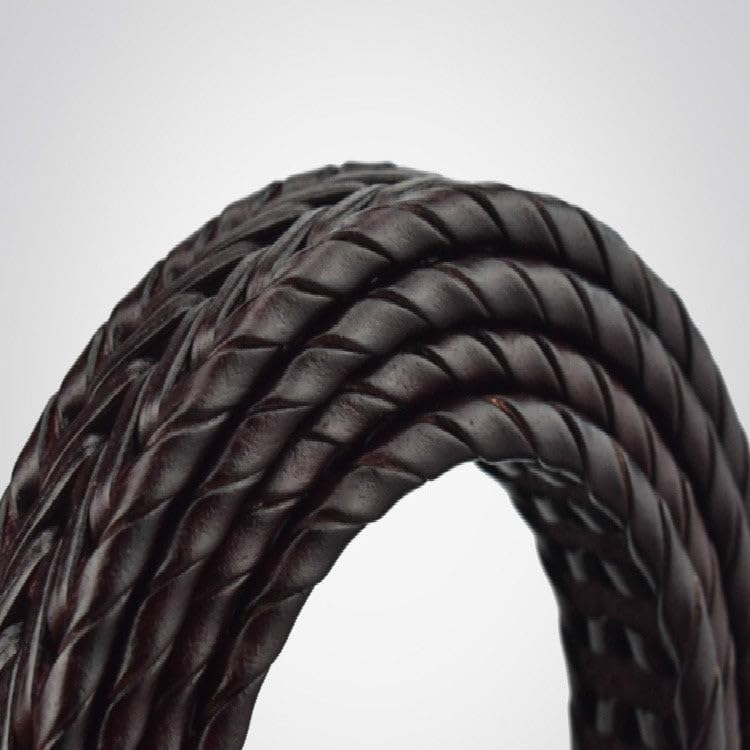 Wide Edition Hand Woven Lacquered Genuine Leather Waistband for Men, 120cm, Brown, Large4