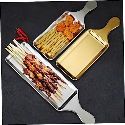 Plato de acero inoxidable para sushi con asa multiusos miniatura 6
