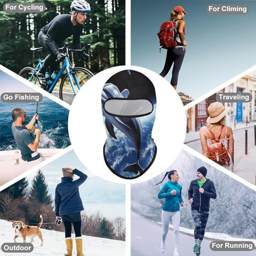 Dolphin Earth Balaclava Mascarilla para Hombre y Mujer Protección Solar Transpirable Máscara de Cabeza Completa para Senderismo, Ciclismo, Running y Conducción miniatura 6