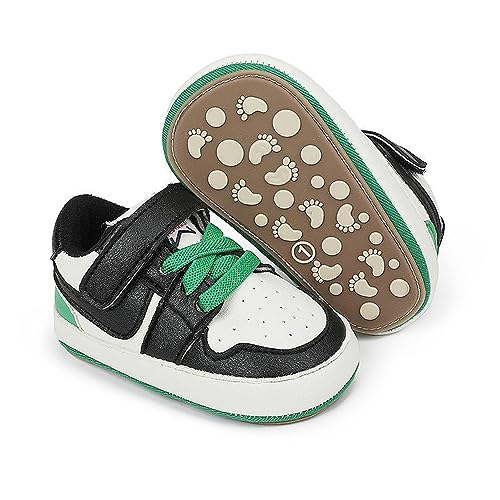 Image of Clowora Unsex Baby Shoes Boys Girls Infant Sneakers Non-Slip Soft Rubber Sole Toddler Crib First Walker Lightweight Shoes