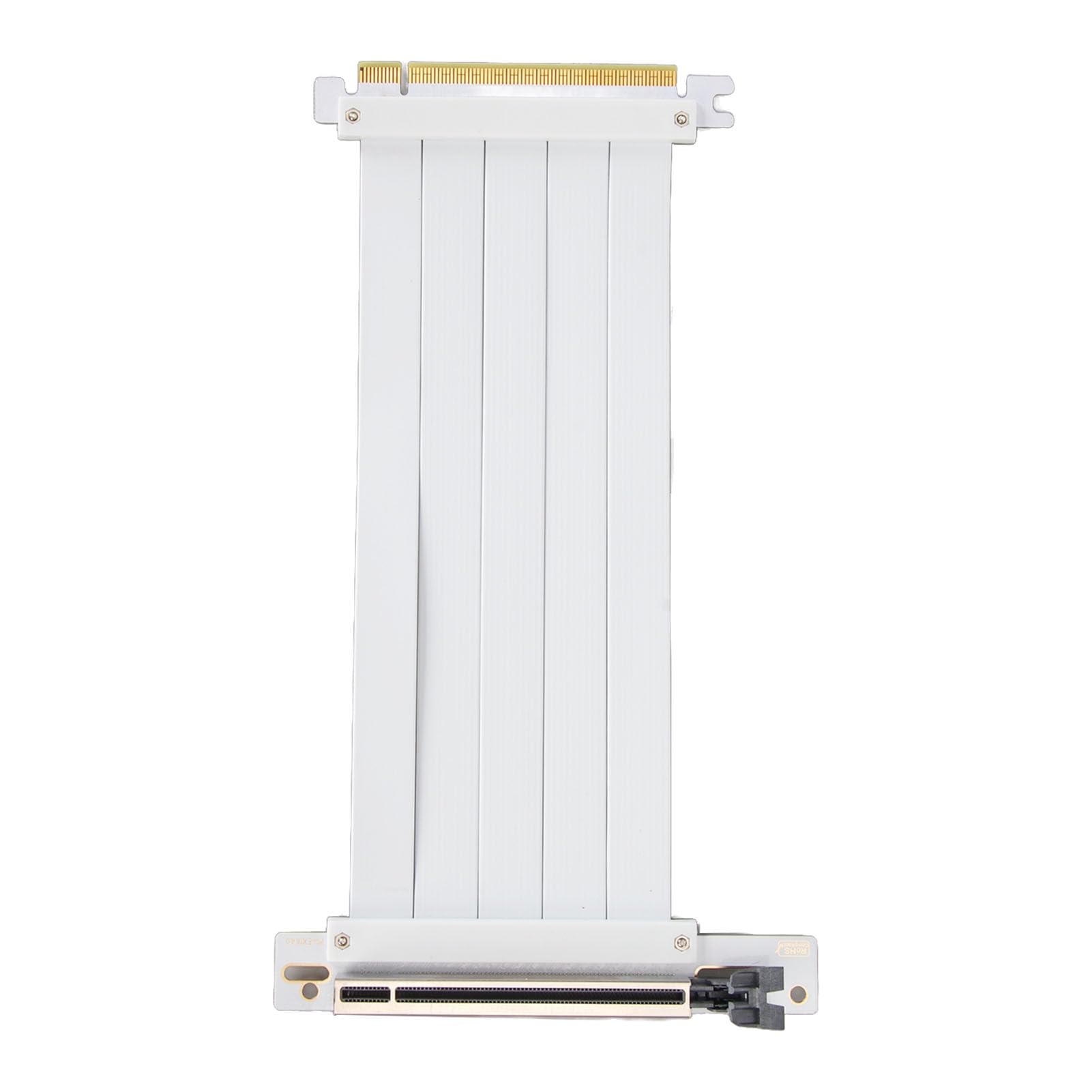 VBESTLIFE Cable de Extensión PCIe 4.0 X16, Cable Elevador Flexible de Alta Velocidad Blindado emi con Conector PCIe Hembra de 90° (White)