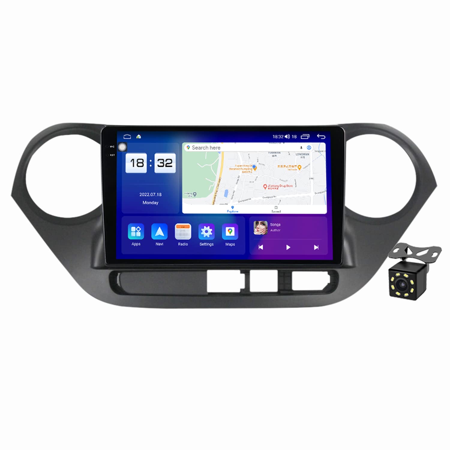 Charmstepfor Hyundai I10 2013-2017 Car Radio Stereo Android 12 Car GPS Navigation Multimedia Head Unit 9"/9.5" Screen with Carplay/Andriod Auto DSP Bluetooth USB WiFi 4G SWC