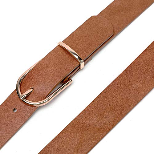 Earnda Women's Faux Leather Chic Belt For Ladies Jeans Brown Small #TOP4