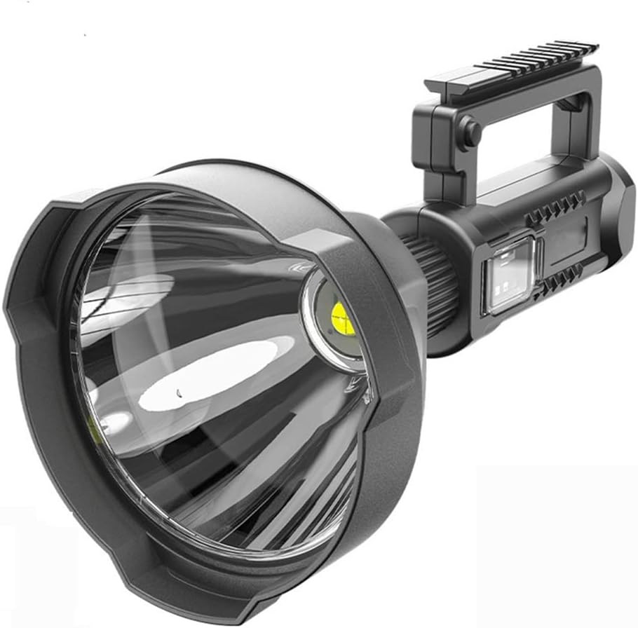 Super Bright Searchlight Tactical Rechargeable Handheld Spotlight Flashlight Lantern Type LED Flashlight with Tripod (A, 27cm*13cm)