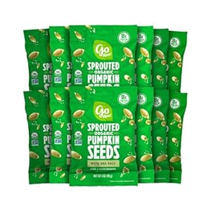 Go Raw Organic Sprouted Pumpkin Seeds, 1 oz, 12 Pack, Sea Salted, Keto, Kosher, Superfood