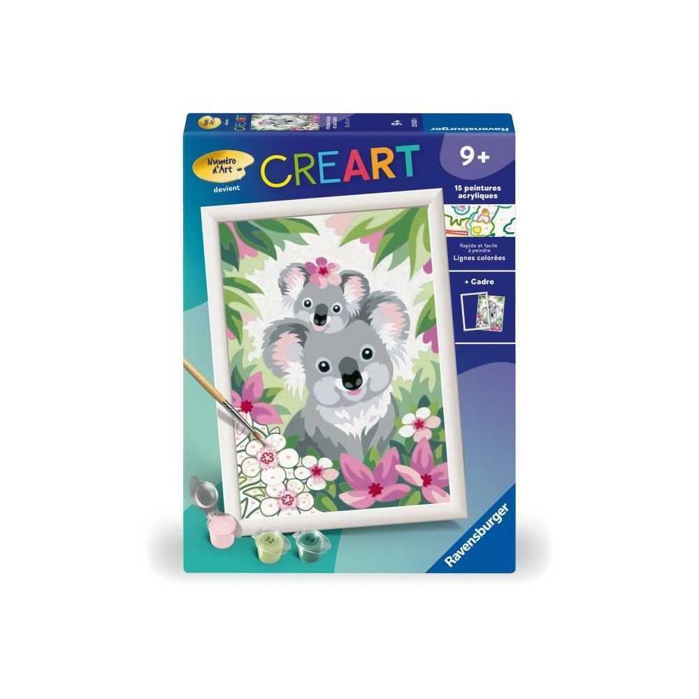 Ravensburger CreArt Kids 18x24cm - Art Number - Mom Koala and Her Baby - Paint by Numbers Kit - Ages 9+ - 25833
