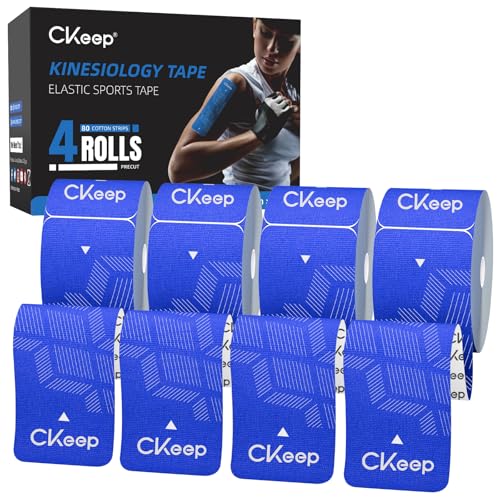 CKeep 4 Rolls Kinesiology Tape, Original Cotton Elastic Athletic Tape, 20 CT 10