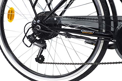 Denver Discovery E4000 E-Bike, City Bike mit 26 Zoll Rädern, Shimano 6-Gang-Schaltung für Damen, Schwarz