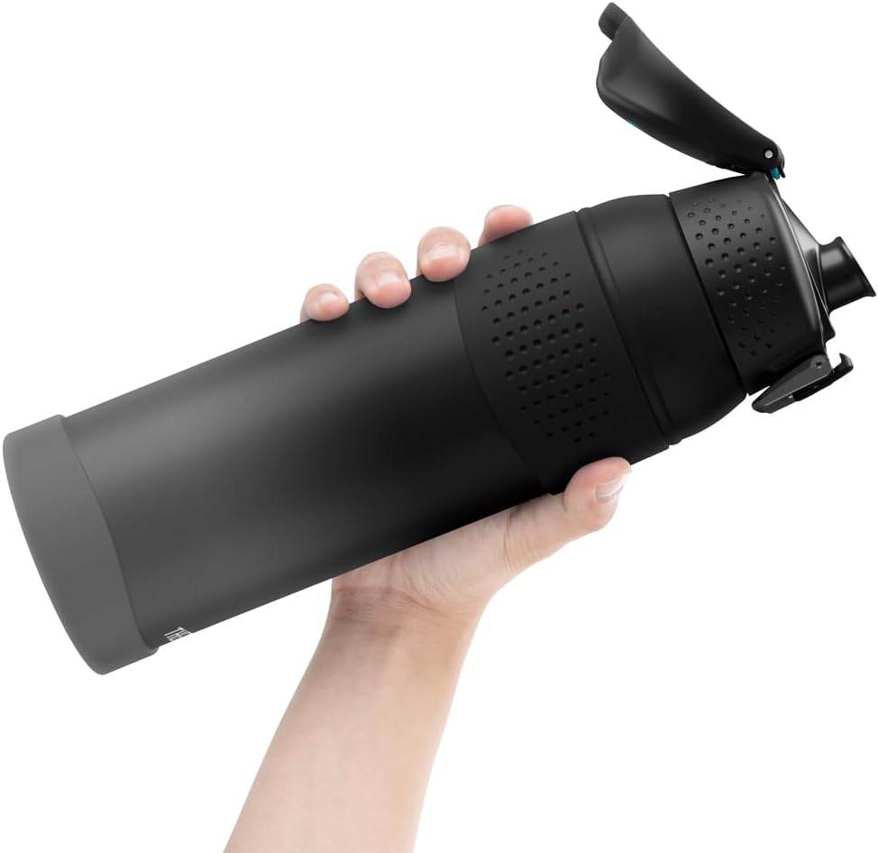 Thermos FJR-1501 BK-G Vacuum Insulated Sports Bottle, 0.3 gal (1.5 L), Black Gradient, For Cold Retention