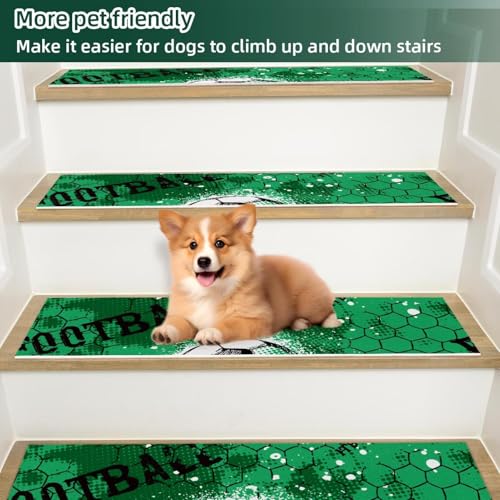 Tapis d'escalier antidérapants vert protection marches intérieures
