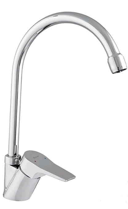 PARRYWARE AQUA DECK MOUNTED SINGLE LEVER SINK MIXER WITH AERATOR (BRASS& CHROME FINISH) G571GA1